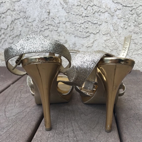 Gold Sparkly Heels - Picture 4 of 4